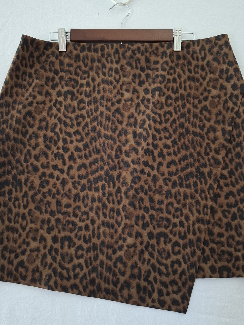 Women's Ann Taylor Animal Print Faux Wrap Skirt - Assymetrical -  Size 16T